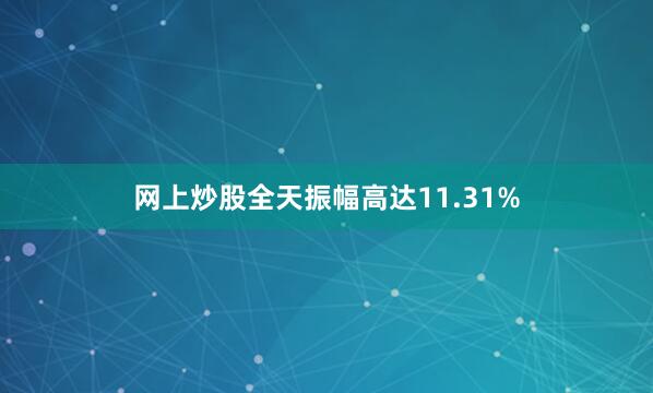 网上炒股全天振幅高达11.31%