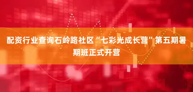 配资行业查询石岭路社区“七彩光成长营”第五期暑期班正式开营