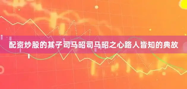 配资炒股的其子司马昭司马昭之心路人皆知的典故